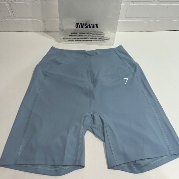 GymShark NWT Women's Iceberg Blue CROSSOVER Shorts, Size Medium or XLarge - Picture 5 of 7